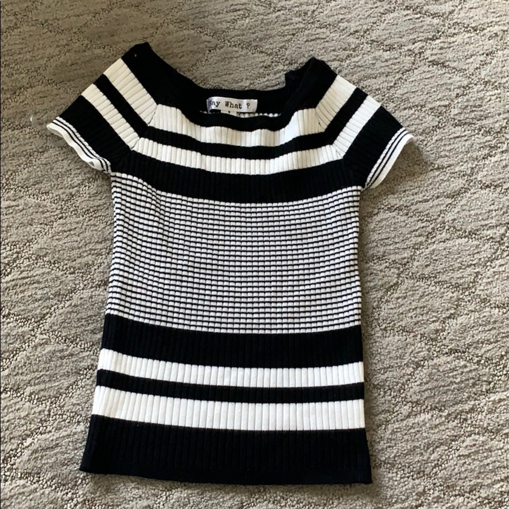 Black and White Shirt Sweater